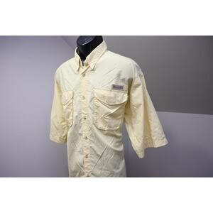 VTG Columbia PFG Vented Fishing Shirt Nylon UPF 30+ Camp Shirt Mens Large